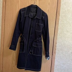 Apostrophe black trench coat